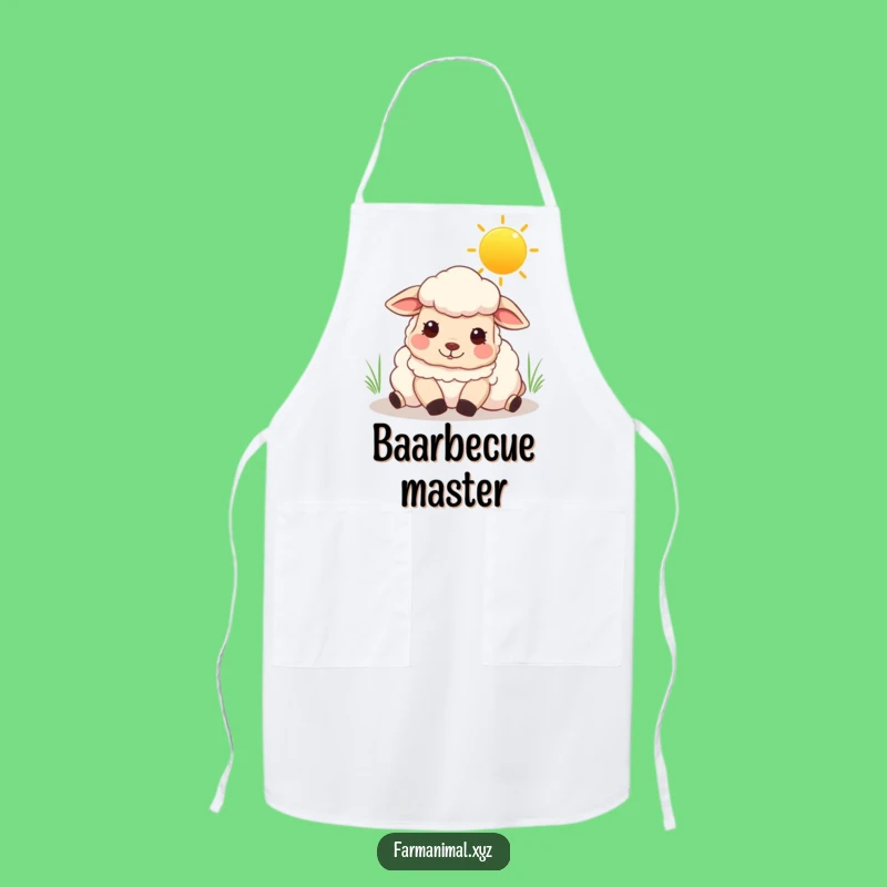 Funny Content Sheep Apron: Sunny Sky Rest, Relaxed Funny Gift for Home Chefs