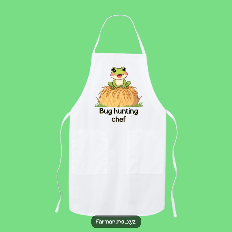 Funny Frog Croak Apron: Kitchen Fun with a Hay Bale Performer - Perfect Funny Cooking Gift!