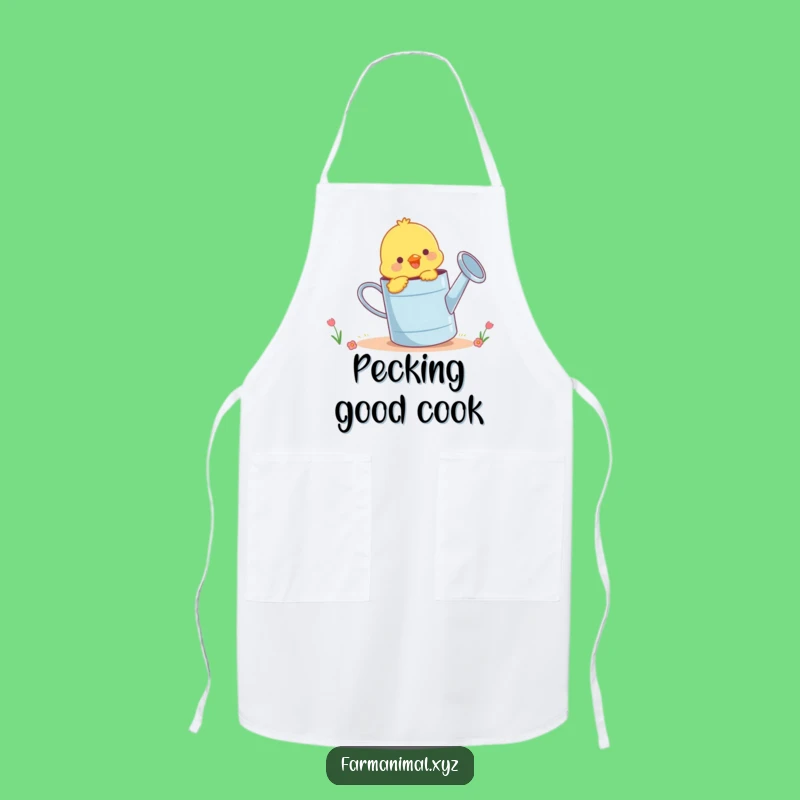 Funny Chick Pecking Apron - Kitchen Fun For Farm Lovers