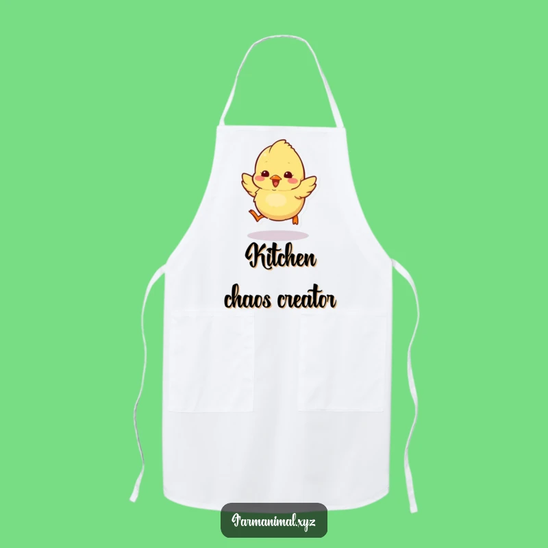 Funny Fluffy Chick Apron: Excitable Hopper, Cute Funny Gift for Bakers
