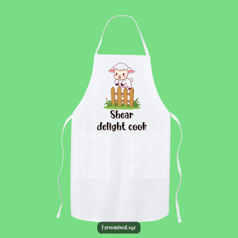 Funny Lamb Leaping Apron - Kitchen Fun For Energetic Cooks