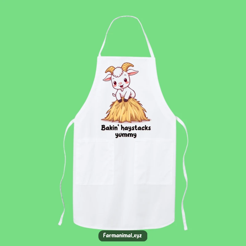 Funny Mischievous Goat Apron - Hilarious Kitchen Wear for Farm Fun Lovers