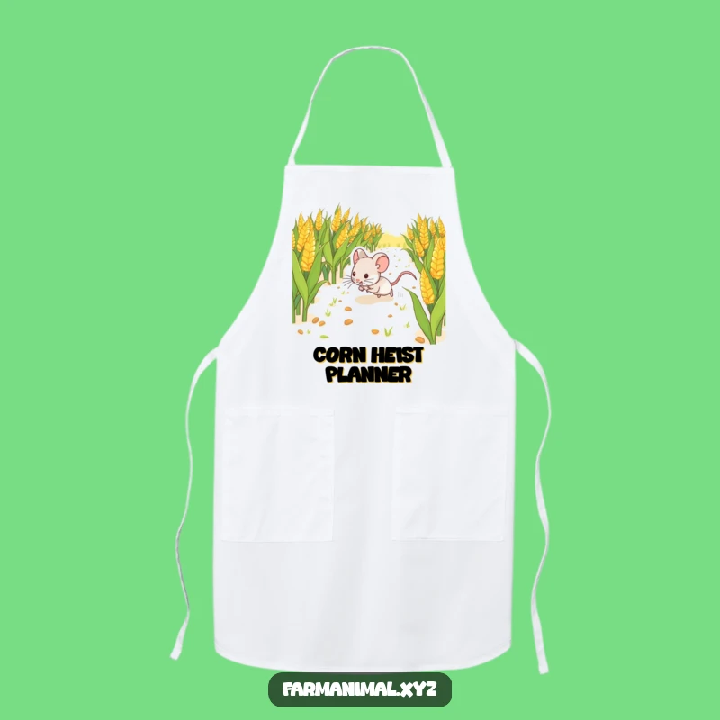 Funny Mouse Scurrying Apron - Cook with Cute Charm in the Kitchen