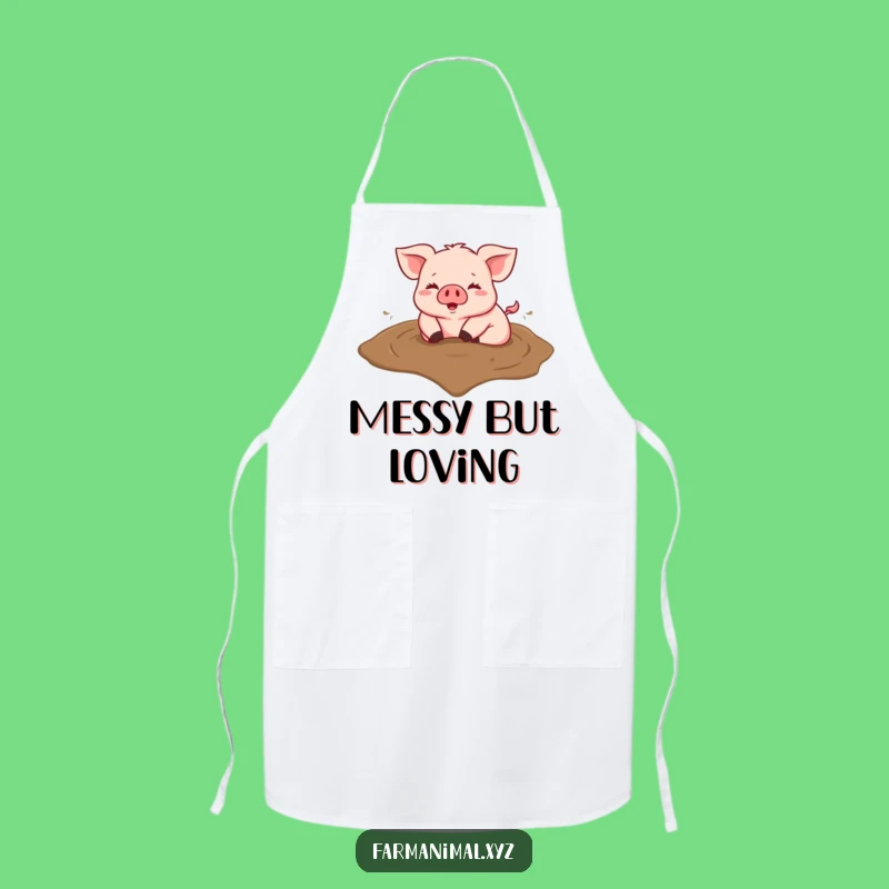 Funny Pig Heart Mud Apron; Cook With Joy This Adorable Farm Chef Gift