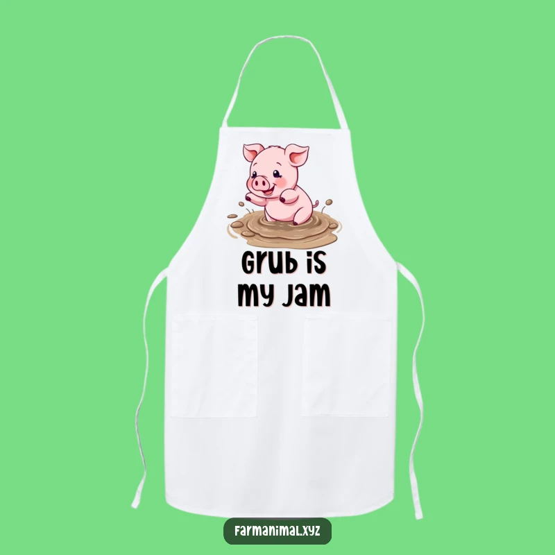 Funny Pig Mud Splash Apron: Kitchen Fun, Perfect Gift for Playful Cooks