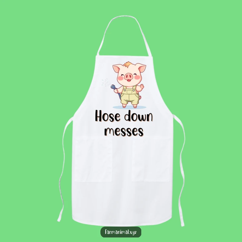 Funny Piglet Apron - Cheerful Cook, Farmhouse Style, Perfect Funny Gift