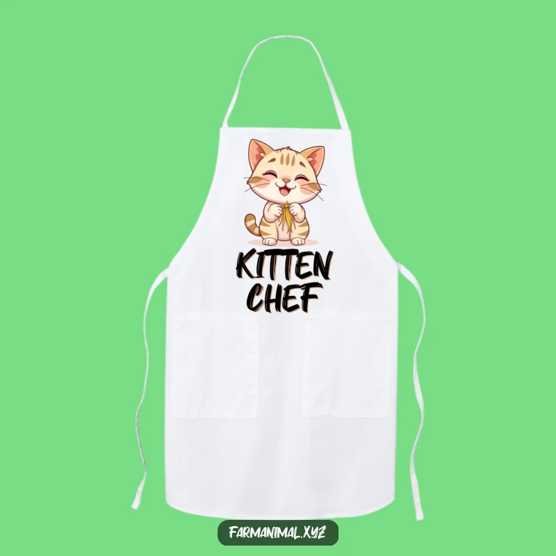 Funny Barn Cat Apron: Kitchen Fun with a Playful Feline - Perfect Funny Cooking Gift!