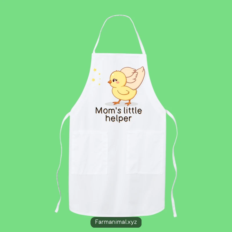 Funny Chick Momma's Follower Apron, Cute Kitchen Wear, Adorable Funny Gift