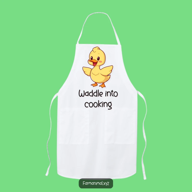 Funny Cheerful Duck Apron - Enthusiastic Bird Cooking Accessory, Great Gift
