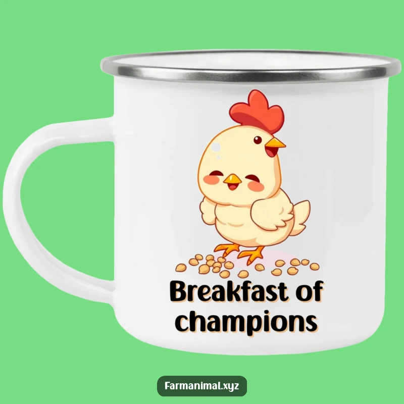Funny Chicken Pecking Camping Mug - Durable Bird Lover Camp Cup, Hilarious Gift