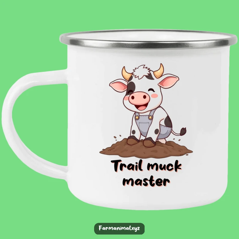 Durable Funny Cow Mud Camping Mug - Outdoor Farm Fun