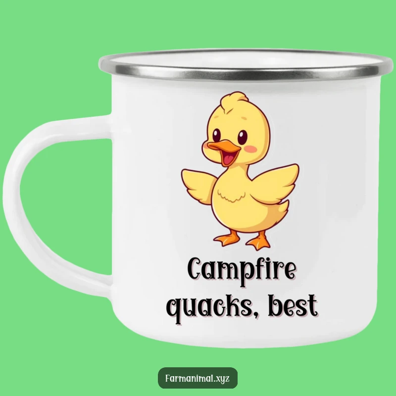 Funny Cheerful Duck Camping Mug - Durable Bird Lover Camp Cup, Hilarious Gift