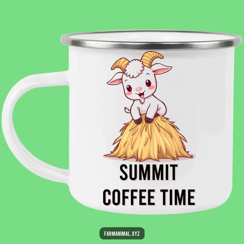 Funny Mischievous Goat Camping Mug - Adventure Fuel with Hilarious Farm Glee