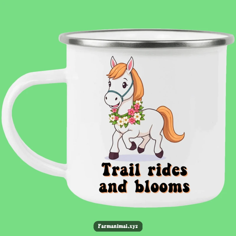 Funny Horse Garland Camping Mug: Adventure Fuel with This Funny Gift