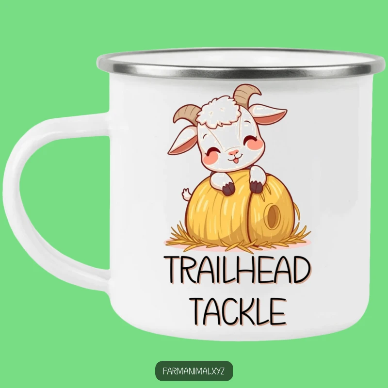 Funny Goat Headbutting Camping Mug - Outdoor Adventures & Laughs