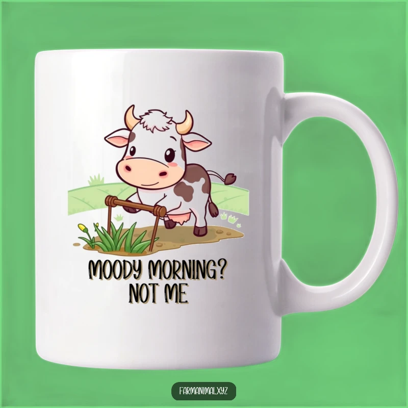 Funny Cow Plowing Mug: Hilarious Farmer Gift for Hardworking Moo-vers
