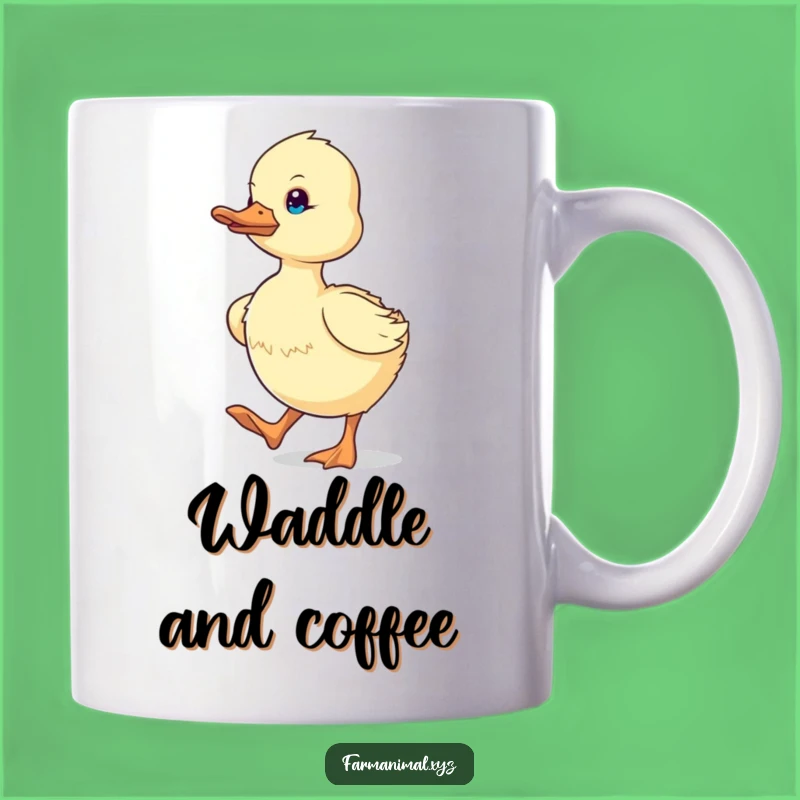 Funny Duckling Waddling Mug: Hilarious Determination Gift for Go-Getters