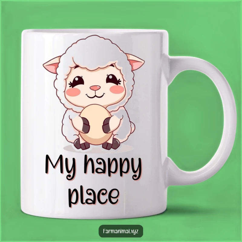 Funny Sheep Chewing Cud Mug - Peaceful Farm Humor Gift