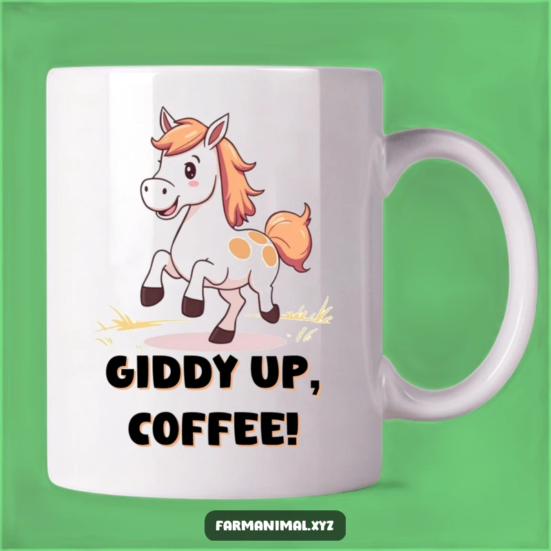 Funny Horse Kicking Mug: Joyful Gift for Pasture Lovers and Free Spirits