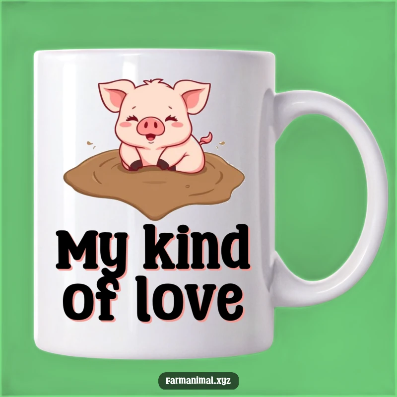 Funny Pig Heart Mud Mug; Embrace Joy With This Adorable Farm Animal Gift