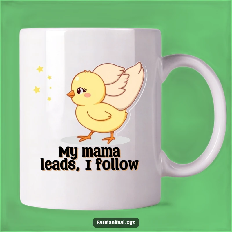 Funny Chick Momma's Little Follower Mug, Adorable Baby Bird, Perfect Funny Gift