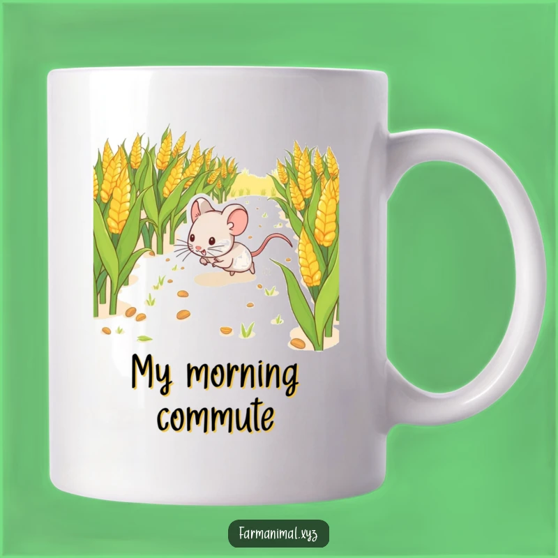 Funny Mouse Scurrying Mug - Adorable Farmyard Adventure Gift
