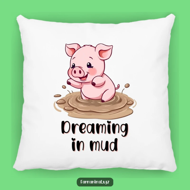 Funny Pig Mud Splash Pillow: Soft Comfort, Perfect Gift for Cozy Fun