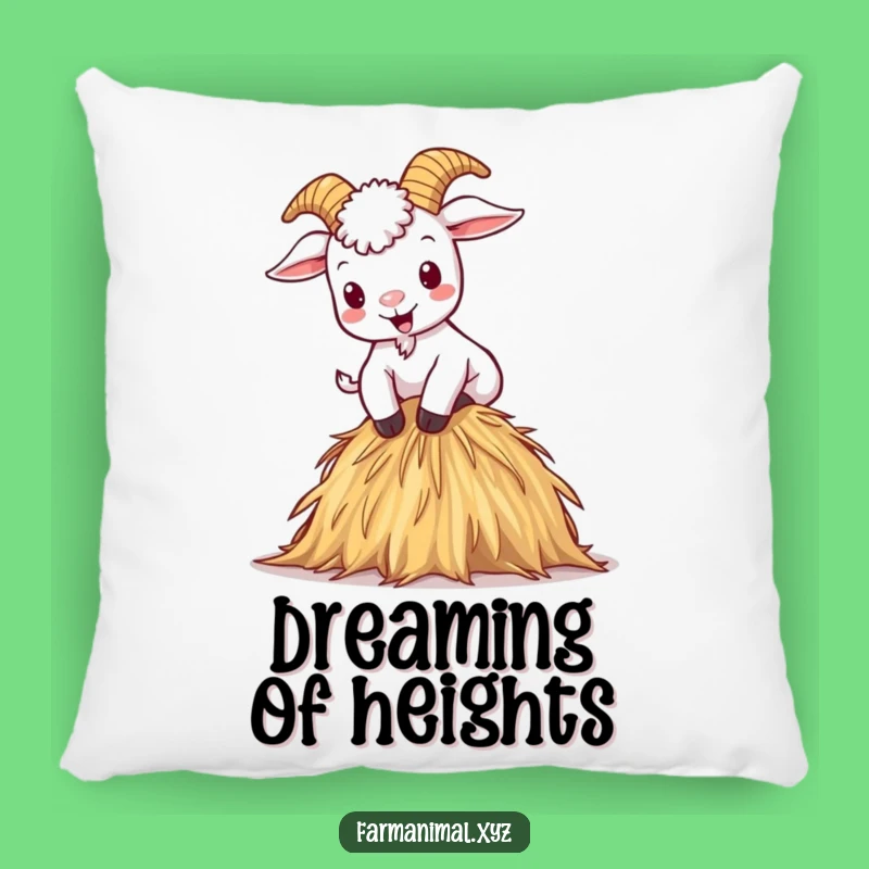 Funny Mischievous Goat Pillow - Cozy Comfort with a Hilarious Haystack Climb