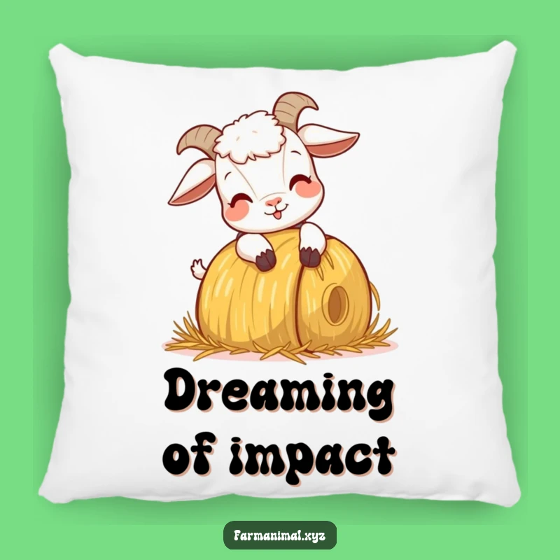 Funny Goat Headbutting Pillow - Comfy and Comical Farm Decor