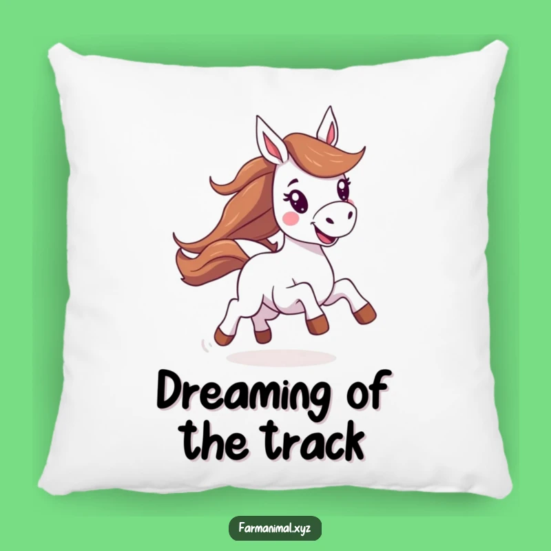 Funny Horse Pillow: Cozy Energetic Galloping Joyful Equine Accent, Perfect Funny Gift