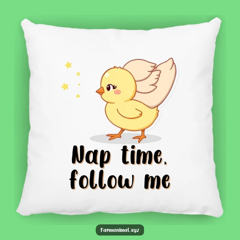 Funny Chick Momma's Follower Pillow, Cute Baby Bird Cushion, Cozy Funny Gift