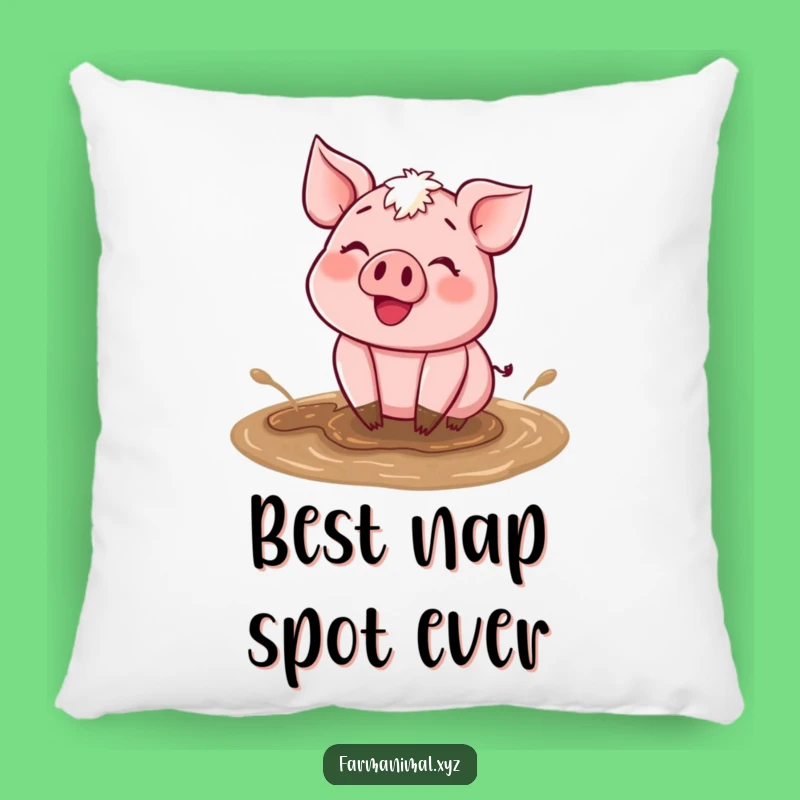 Funny Happy Pig Mud Pillow: Cozy Wallow Cushion, Perfect Comfort Accent