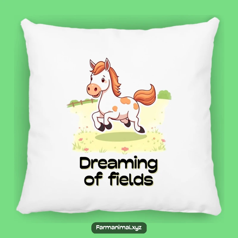 Funny Horse Kicking Heels Pillow: Cozy Equine Comfort!