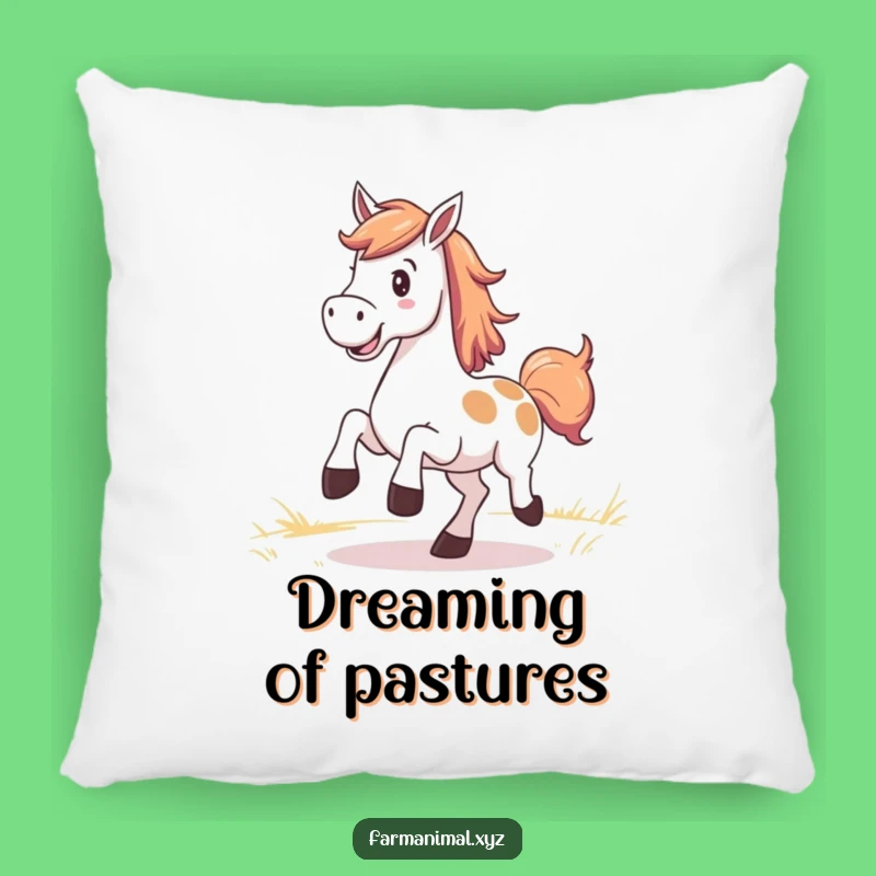 Funny Horse Kicking Pillow: Cozy Comfort with a Touch of Pasture Merriment
