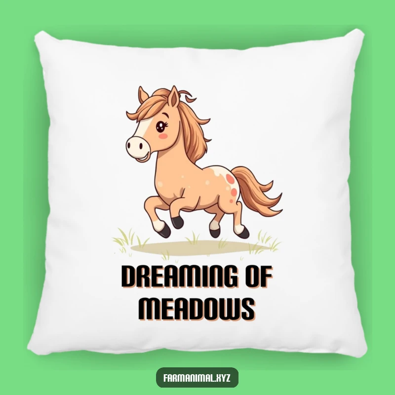 Happy Horse Galloping Pillow: Snuggle with Majestic Steed's Comfort and Grace
