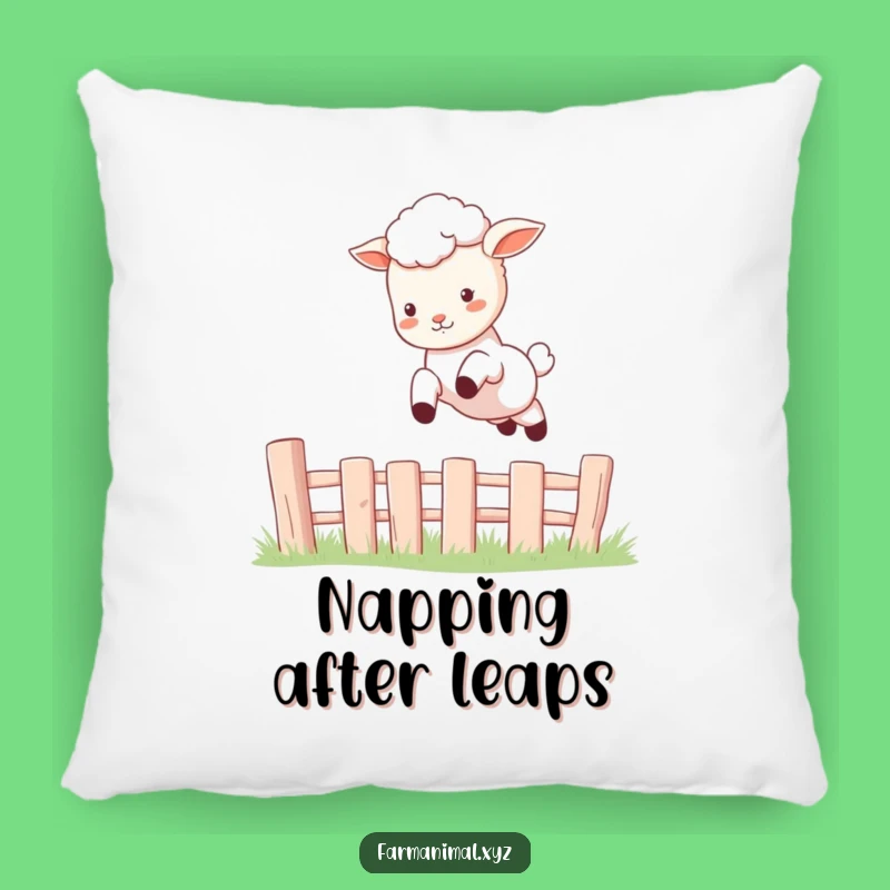 Funny Lamb Leap Pillow: Soft Playful Animal Cushion, Hilarious Jumping Sheep Decor, Funny Gift