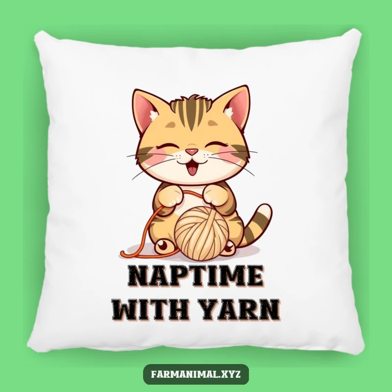 Funny Barn Cat Yarn Pillow: Cozy Comfort with a Playful Purrfect Touch