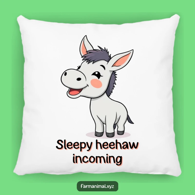 Funny Donkey Braying Pillow, Cozy Happy Cushion, Adorable Funny Gift