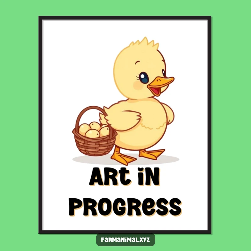 Funny Duckling Digital Art - Adorable & Printable Decor for Any Space