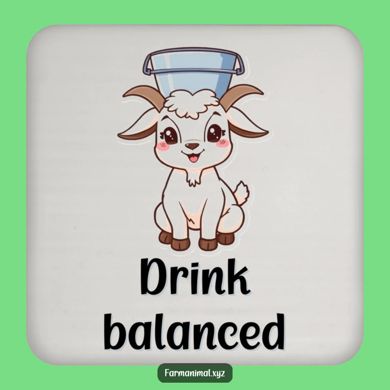Funny Goat Bucket Head Coaster: Protect Surfaces with Skill!