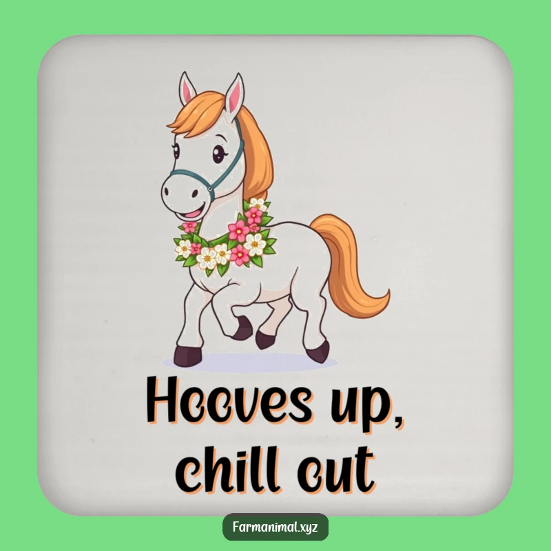 Funny Horse Garland Coaster: Protect Surfaces with This Funny Gift