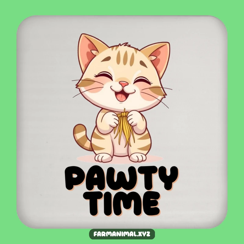 Funny Barn Cat Coaster: Protect Surfaces with Feline Fun - Ideal Funny Gift!