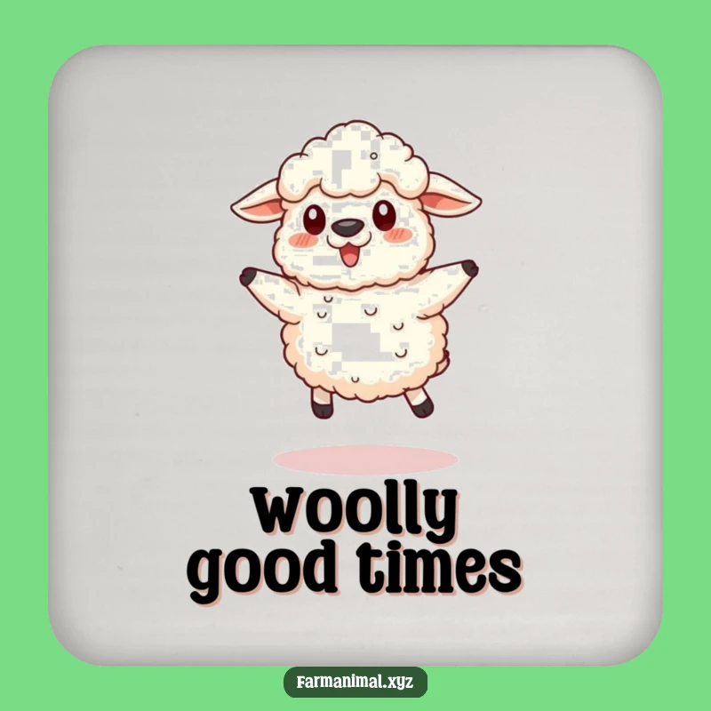 Funny Sheep Jump Coaster: Protect Surfaces with Fluffy Fun - Ideal Funny Gift!