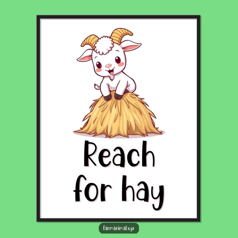 Funny Mischievous Goat Poster - Hilarious Wall Art for Farms and Fun Spaces