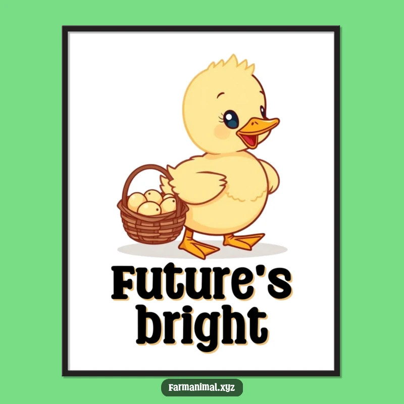 Funny Duckling Poster - Adorable Art Print for Nursery & Gifts