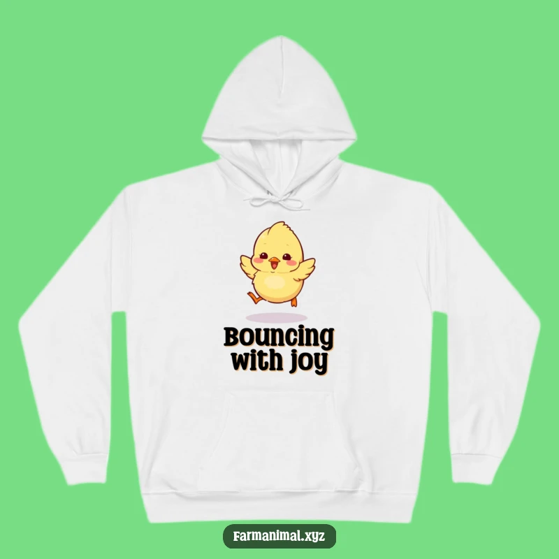 Funny Fluffy Chick Hoodie: Excitable Hopper, Cozy Funny Gift for Chick Lovers