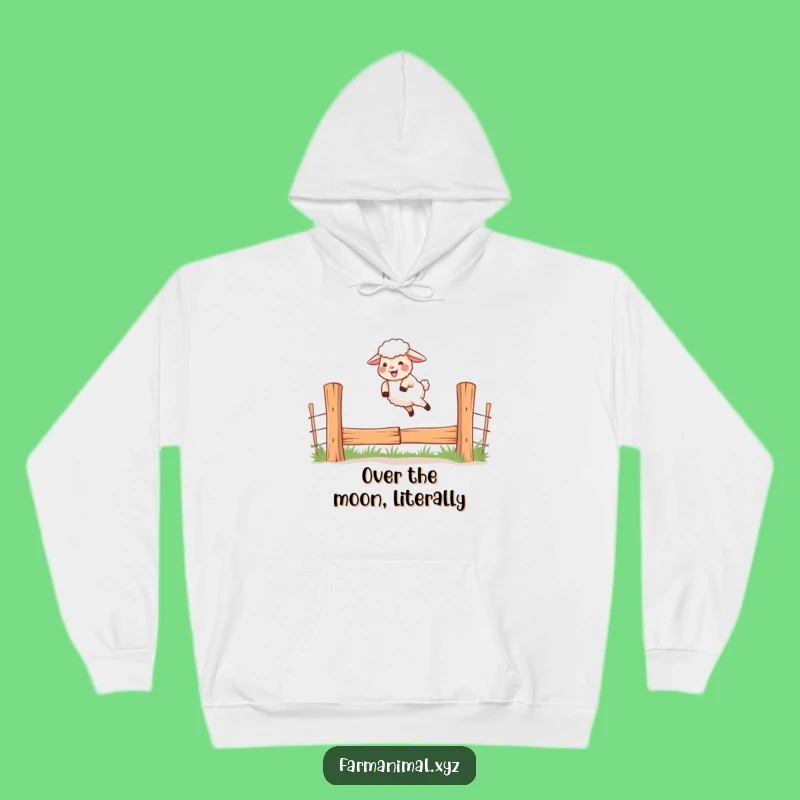 Cozy Giggling Sheep Hoodie; Jump Into Comfort With This Funny Farm Gift