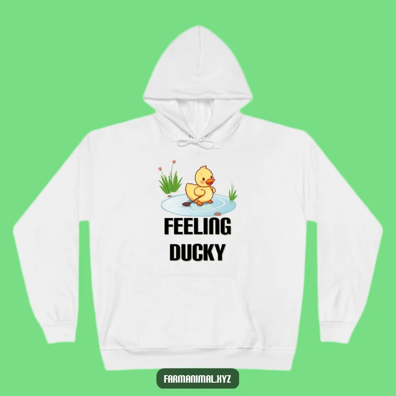 Funny Duckling Paddling Hoodie: Cozy Pond Life Sweatshirt - A Warm Humorous Animal Gift