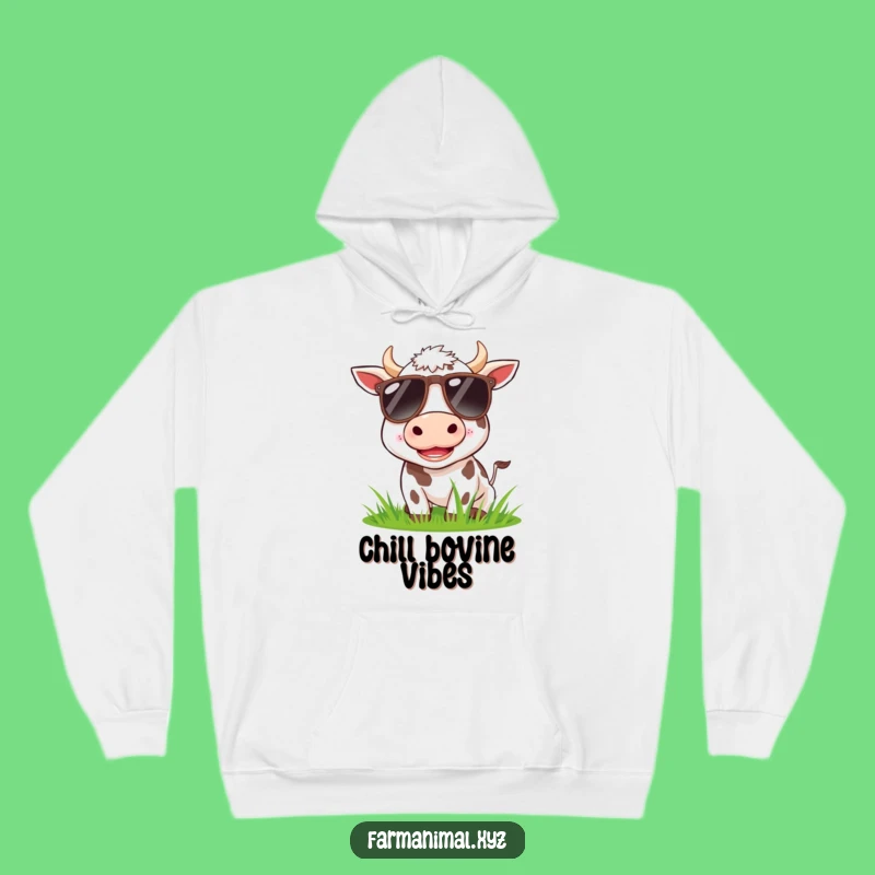 Funny Cow Sunglasses Hoodie: Cozy & Hilarious Apparel for Chilly Days