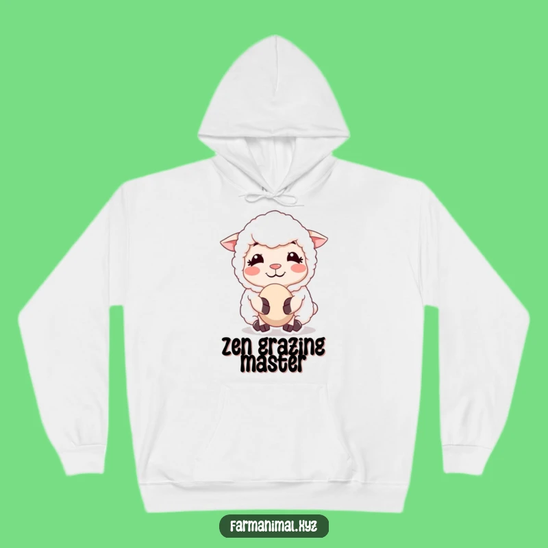 Funny Sheep Chewing Cud Hoodie - Cozy and Calm Farm Gear